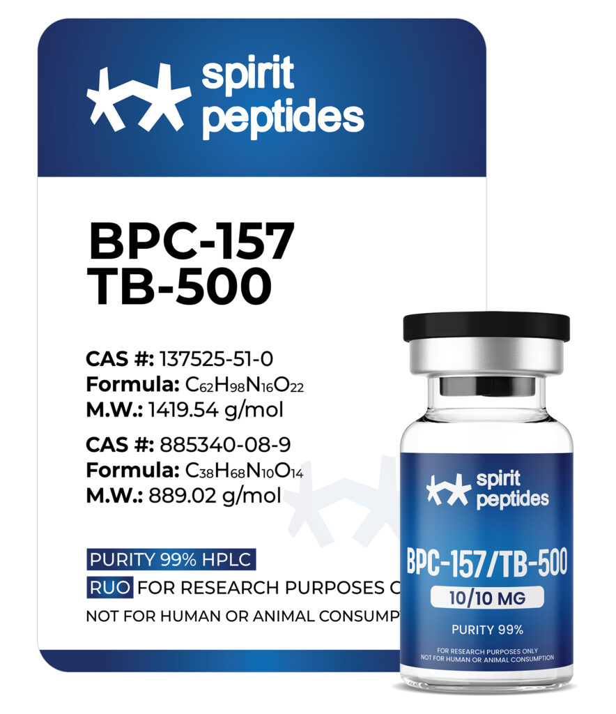 BPC-157 10mg & TB-500 10mg – Research Peptides, Lyophilized Vial