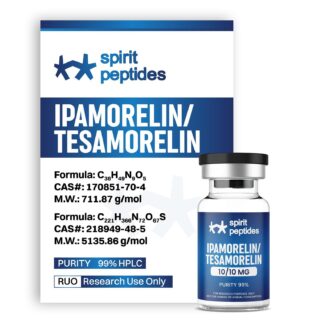 Tesamorelin 10mg  + Ipamorelin 10mg  - Research Peptide, Lyophilized Vial